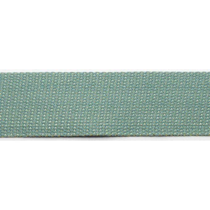 Tassenband Gold Metal Fibre 40mm, oudmintgroen