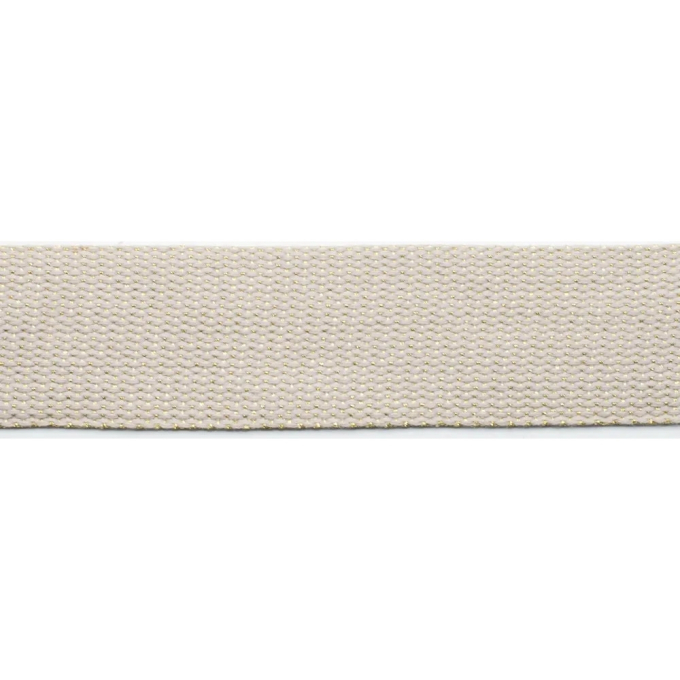 Tassenband Gold Metal Fibre 40mm, zandkleurig