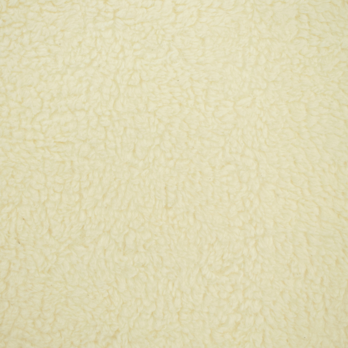 Tissu peluche Teddy, écru