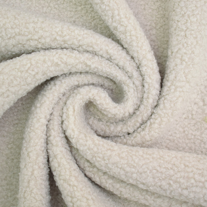 Tissu sherpa peluche teddy double face, beige