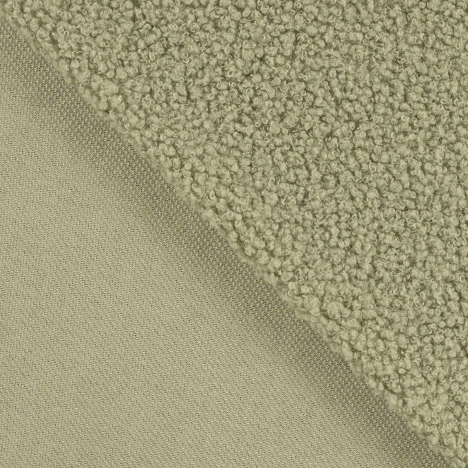 Tissu sherpa peluche teddy cloudy, vert pâle