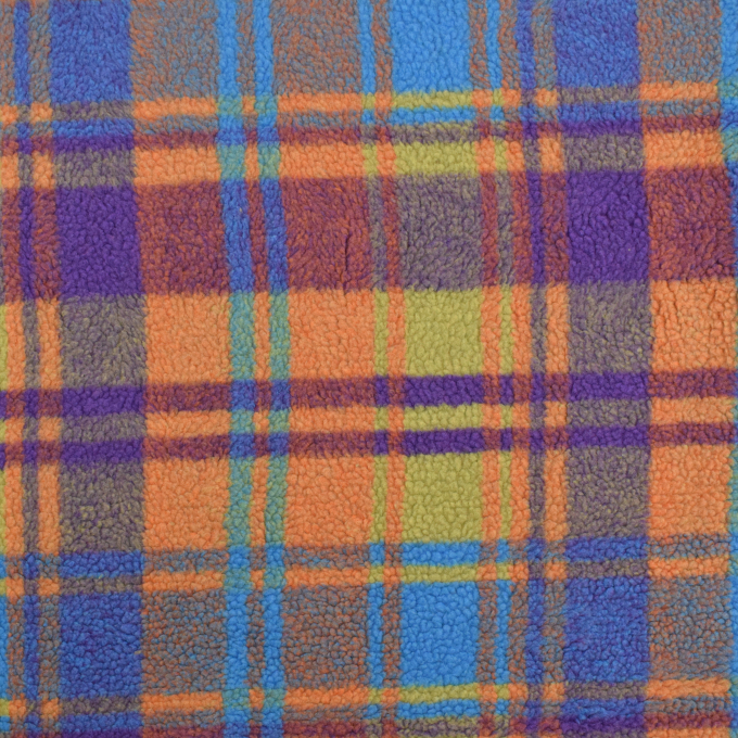 Teddyplüsch Colour Checked, orange