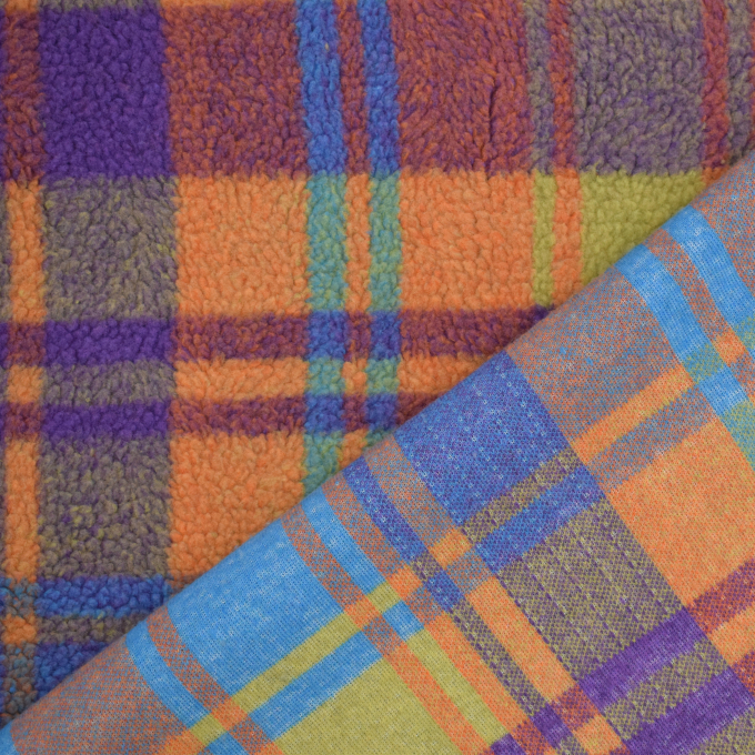 Teddyplüsch Colour Checked, orange