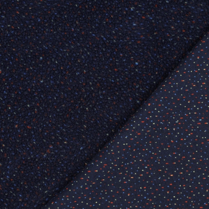 Teddy pluche confetti, donkerblauw
