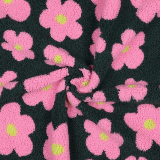 Teddyplüsch Flower Love, dunkelgrün