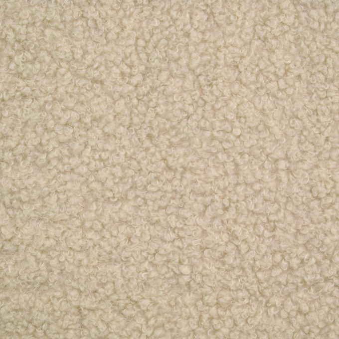 Tissu sherpa peluche teddy léger, beige