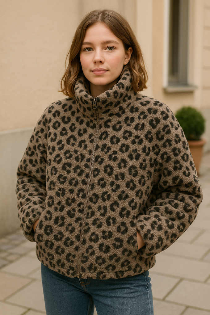 Teddy plush Leo Love, taupe