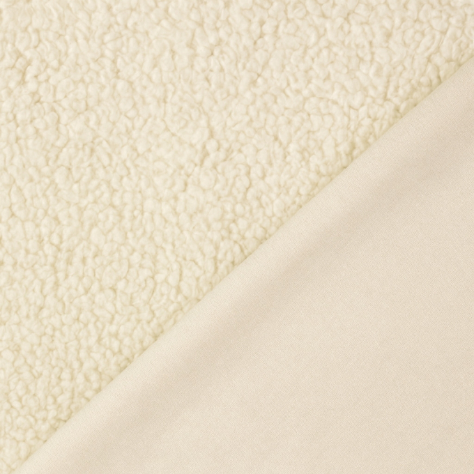 Teddy plush plain, off white