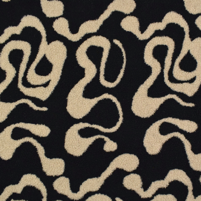 Teddy pluche waves, zwart