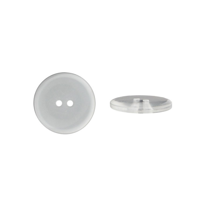 Transparent 2-Hole-Button, transparent, 12 mm