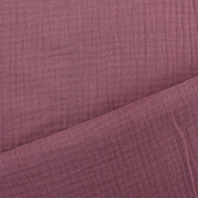 Katoenen mousseline triple gauze, bessenkleurig