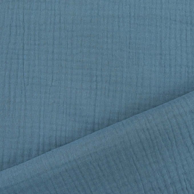 Katoenen mousseline triple gauze, duivenblauw