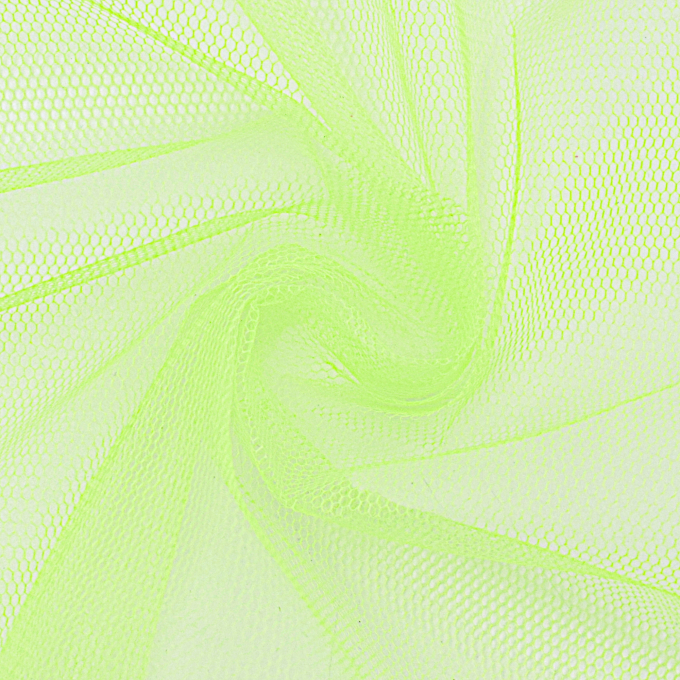 Tissu tulle uni, vert fluo