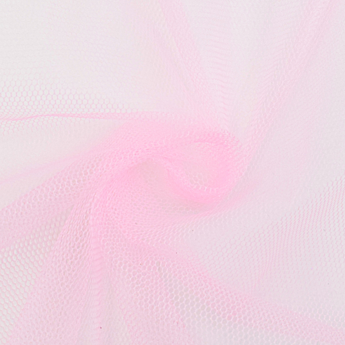 Tissu tulle uni, rose
