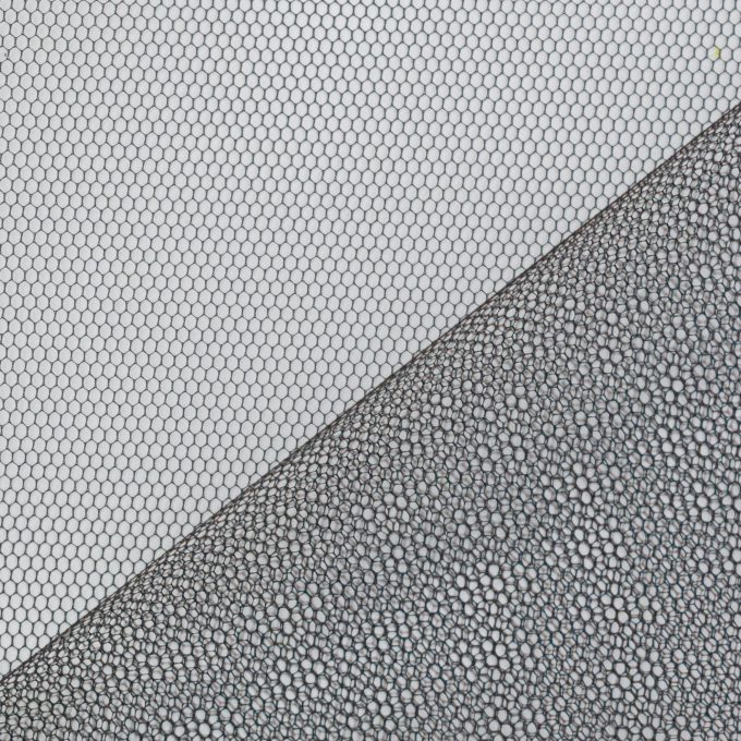 Tissu tulle uni, noir