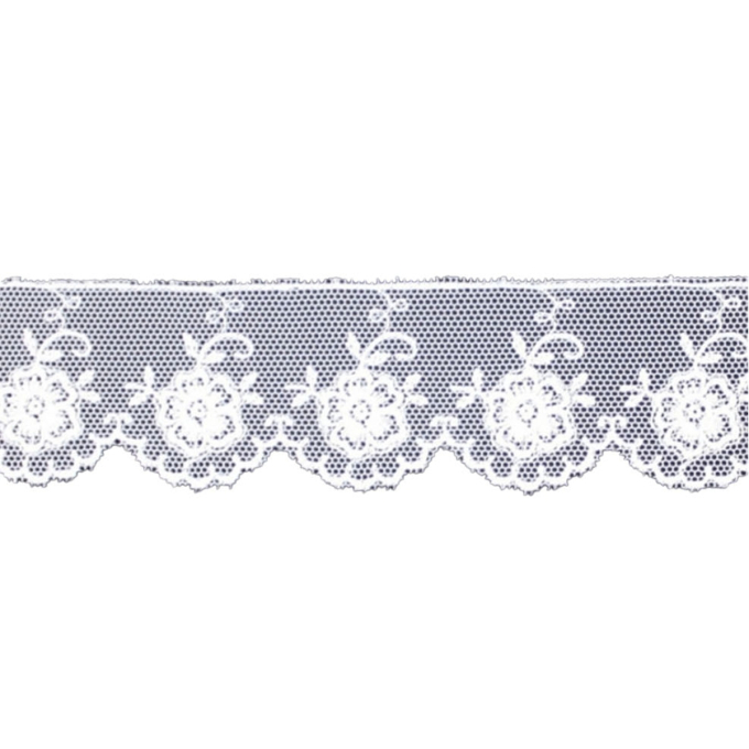 tulle brode, white