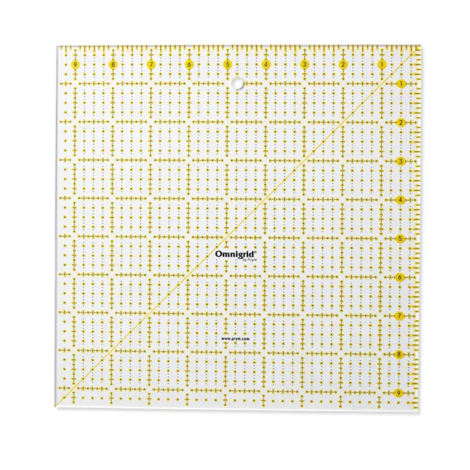 Universal Ruler with inch scale 9.5 x 9.5 inch