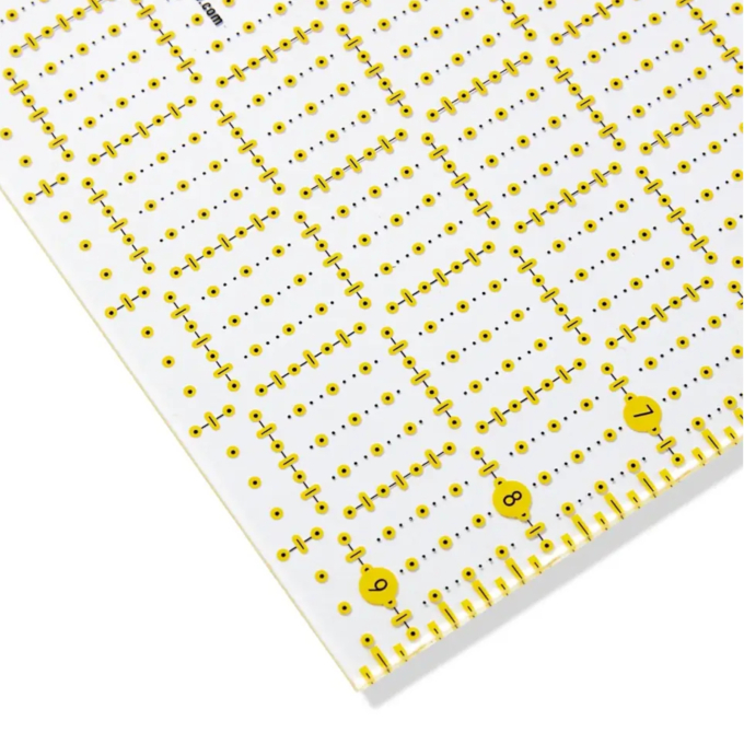 Universal Ruler with inch scale 9.5 x 9.5 inch