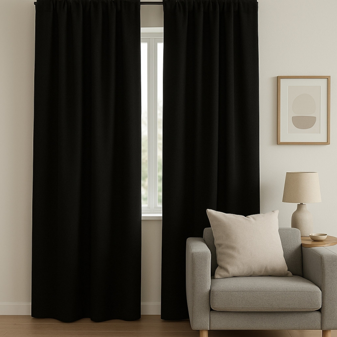 Verduisteringsstof Black Out, zwart
