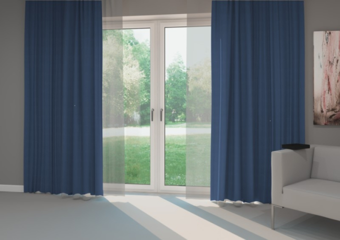 Tissu occultant, bleu foncé