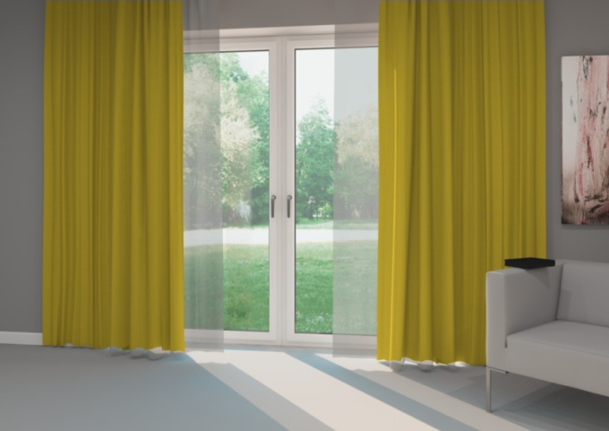 Tissu occultant, jaune