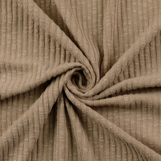 Tissu maille tricot côtelé Vintage, sable