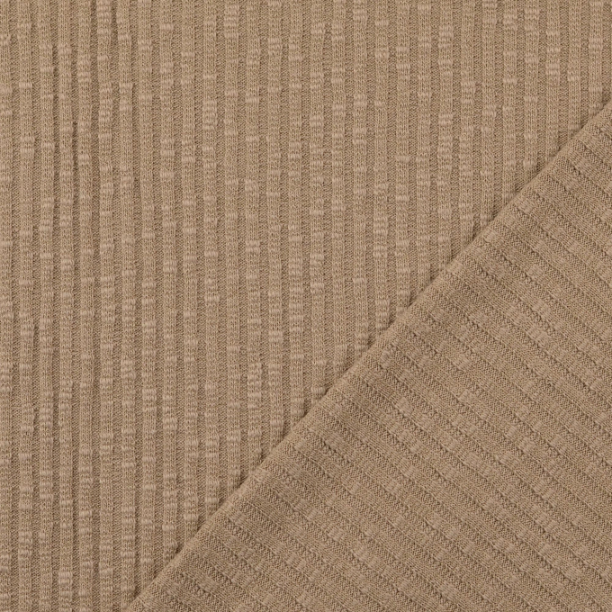 Tissu maille tricot côtelé Vintage, sable