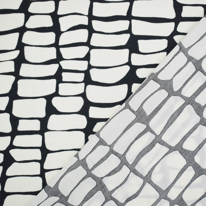 Tissu voile de viscose Bricks, noir