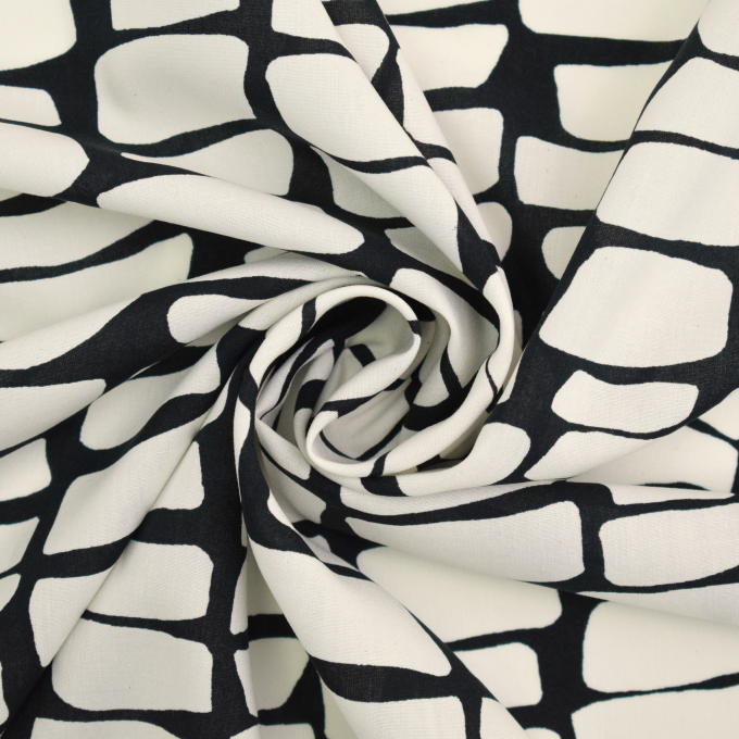 Tissu voile de viscose Bricks, noir