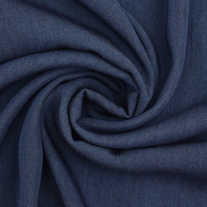 Viscose chambray, donkerblauw