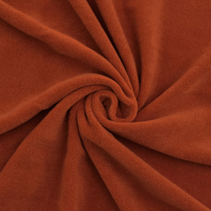 Viscose luxe fleece, donkeroranje