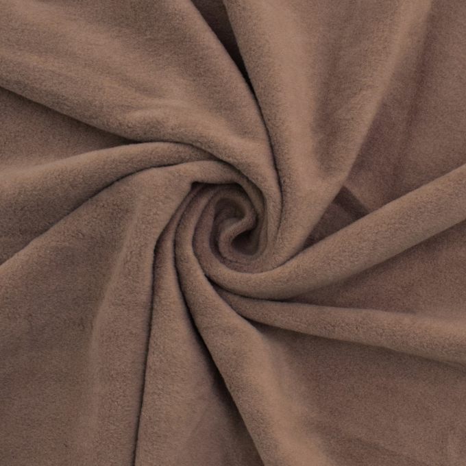 Tissu polaire viscose douce de luxe, marron clair