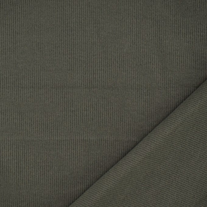 Viscose fijne ribjersey brushed, grijsgroen