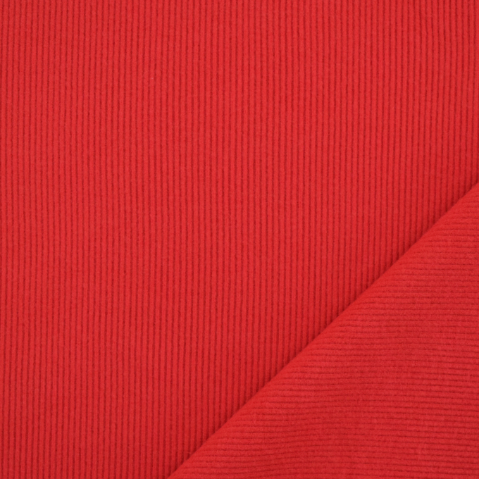 Viscose fijne ribjersey brushed, rood