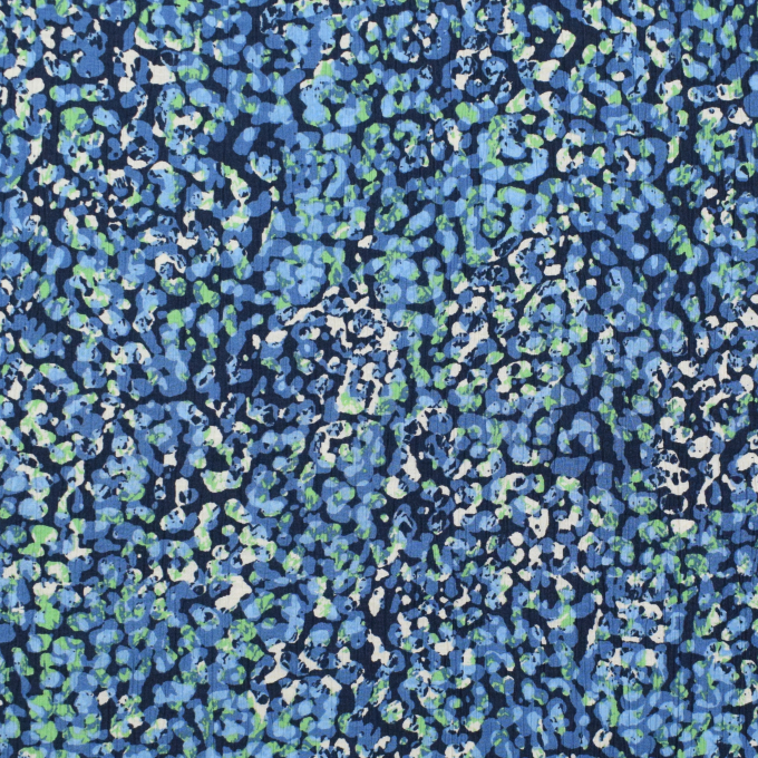 Viskose crêpe Colour Spots, blauw