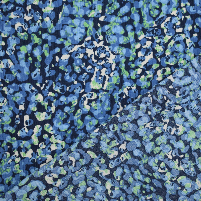 Viskose crêpe Colour Spots, blauw