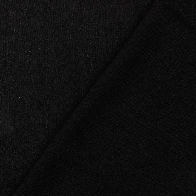 Tissu viscose crêpe georgette uni, noir