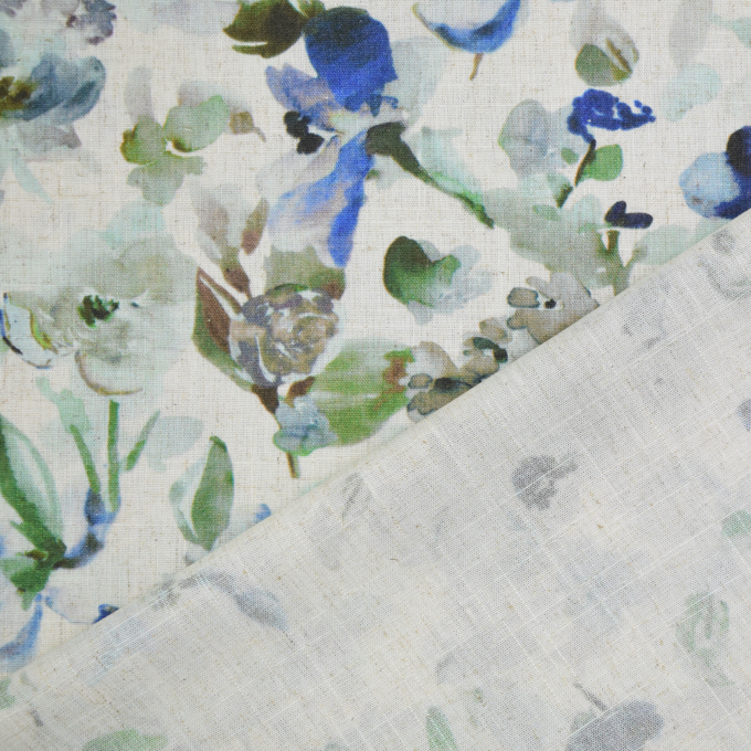 Viscose Linnen Flower Dream, groen