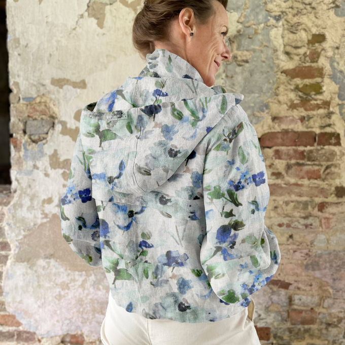 Viscose Linnen Flower Dream, groen