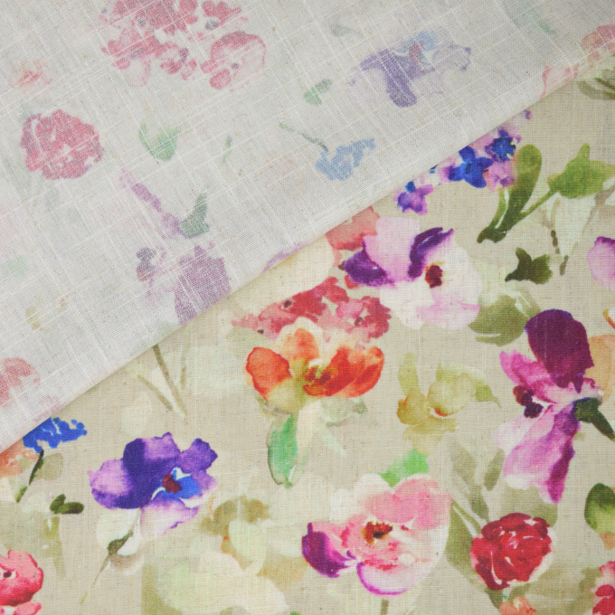 Viscose Linnen Flower Dream, veelkleurig