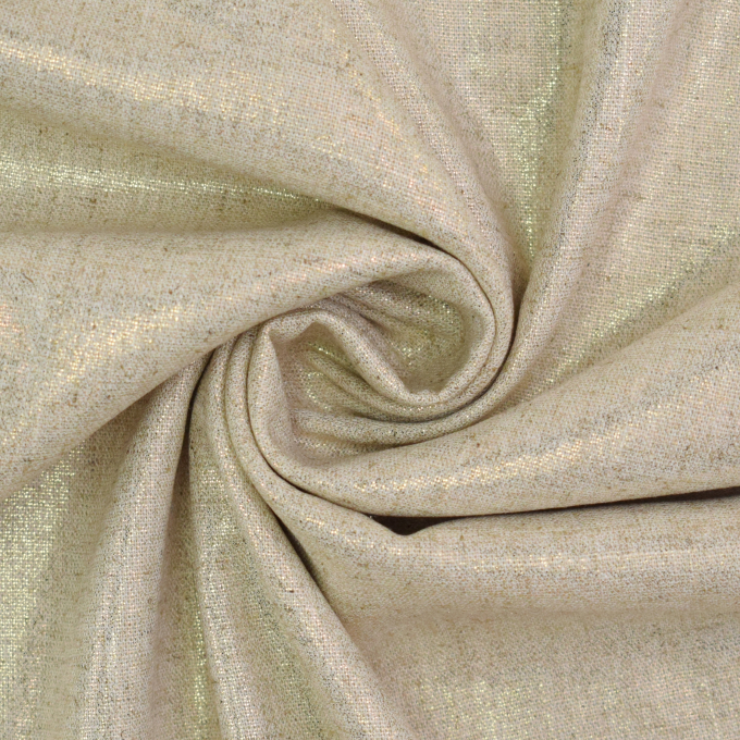 Tissu lin viscose Brillant Glitter Fibre Mood, or