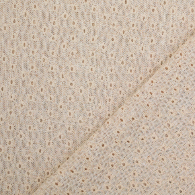 Viscose Linen embroidery Anna, natural