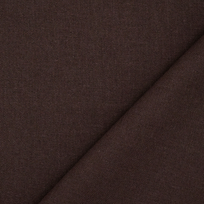 Tissu lin viscose mélangé, marron foncé