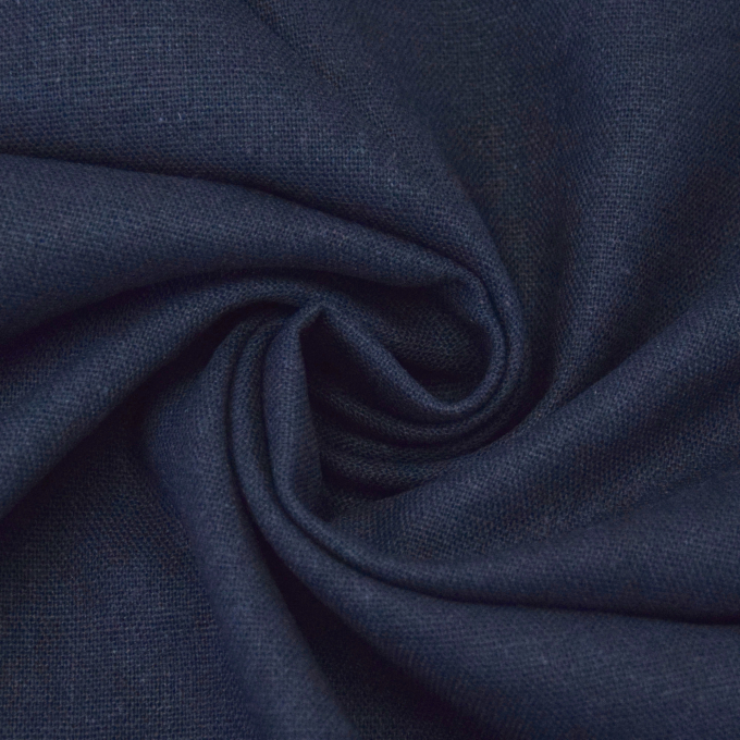 Viscose linnen mix uni, marineblauw