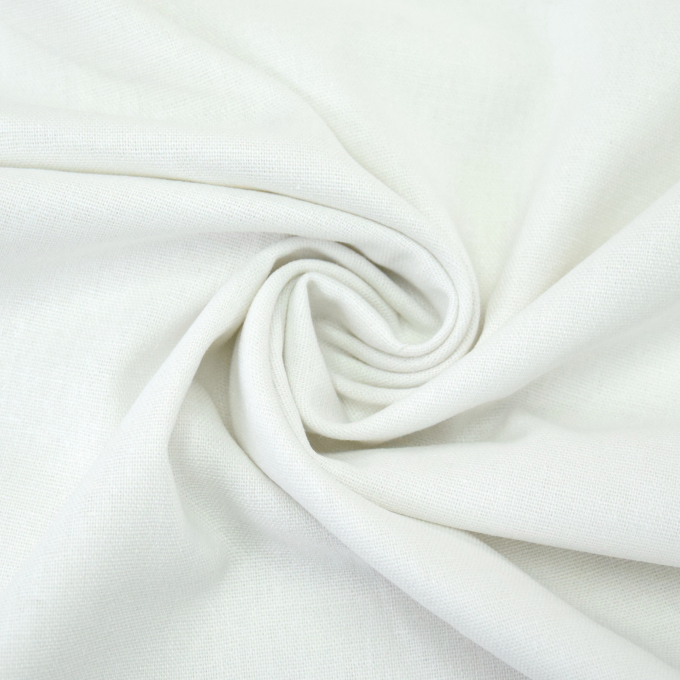 Viscose linen mix plain, white