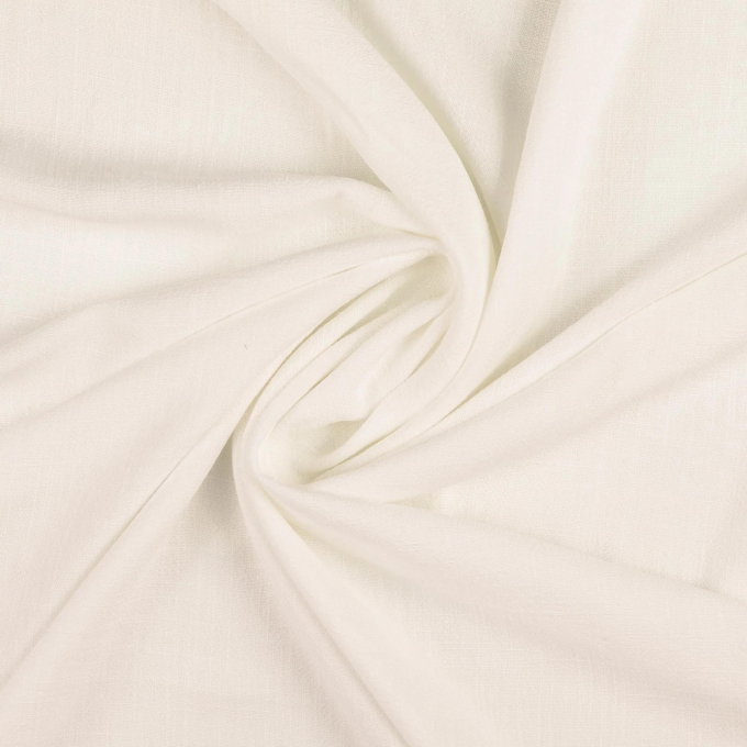 Tissu lin viscose, blanc