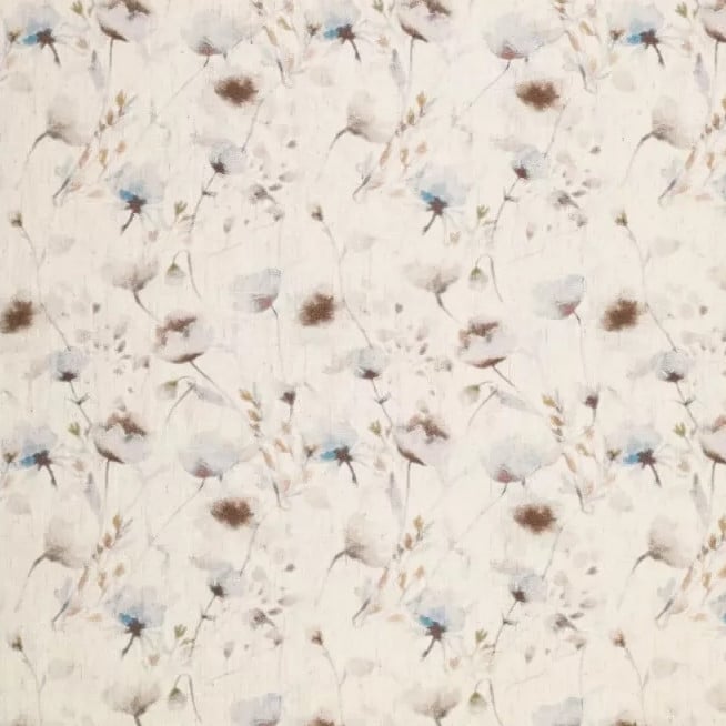 Viscose Linnen pale flowers, naturel