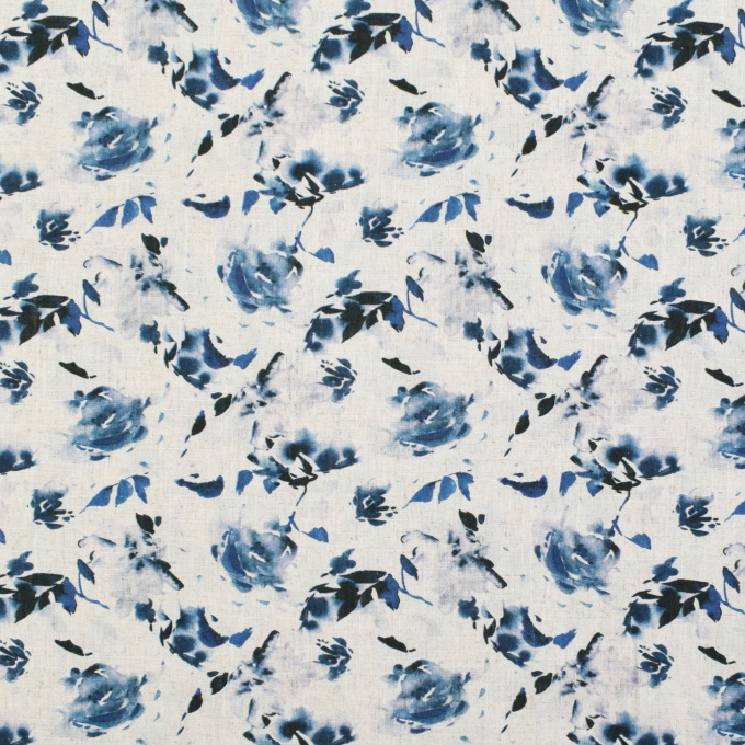 Viscose Linnen Rose Dream, blauw