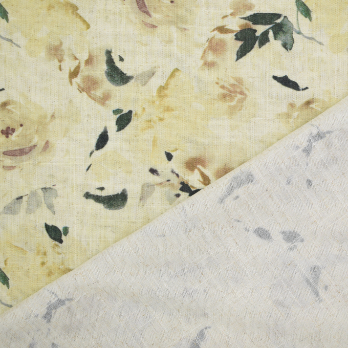 Viscose Linnen Rose Dream, geel