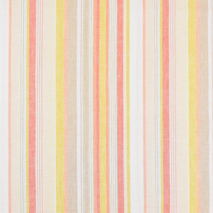 Tissu lin viscose à rayures, jaune
